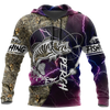 Maxcorners PERCH FISHING HUK UP Fishing 3D Hoodie