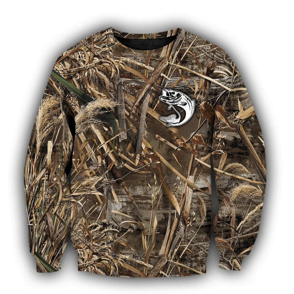 Maxcorners FULL CAMO WATER Fishing 3D Hoodie