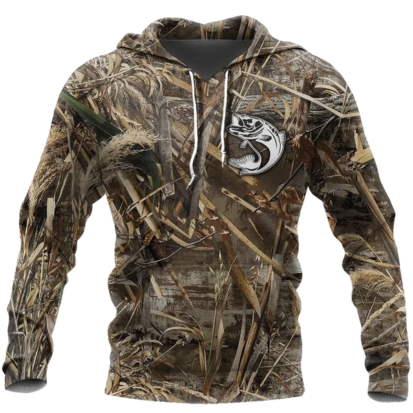 Maxcorners FULL CAMO WATER Fishing 3D Hoodie