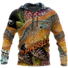 Maxcorners SUNFISH PUMPKINSEED Fishing 3D Hoodie