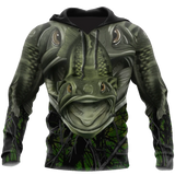 Maxcorners LARGEMOUTH Fishing 3D Hoodie