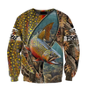 Maxcorners TROUT-SALMON Fishing 3D Hoodie