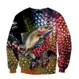 Maxcorners TROUT-SALMON Fishing 3D Hoodie