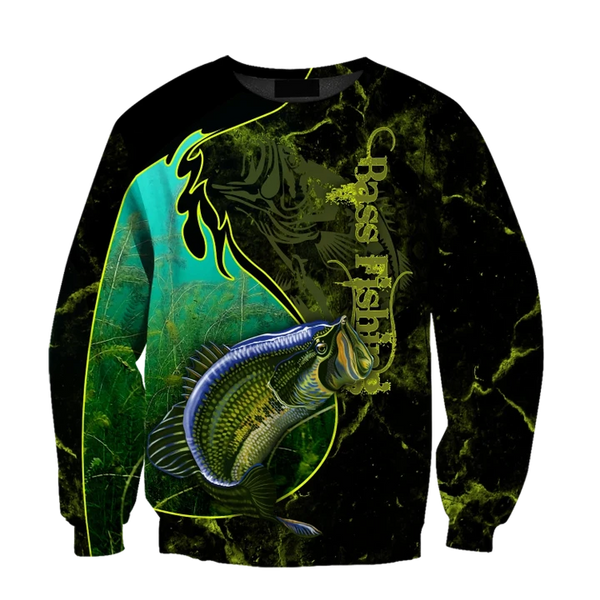 Maxcorners BASS Fishing 3D Hoodie