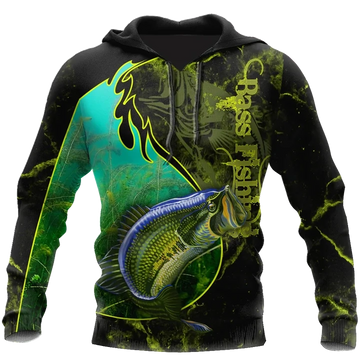 Maxcorners BASS Fishing 3D Hoodie