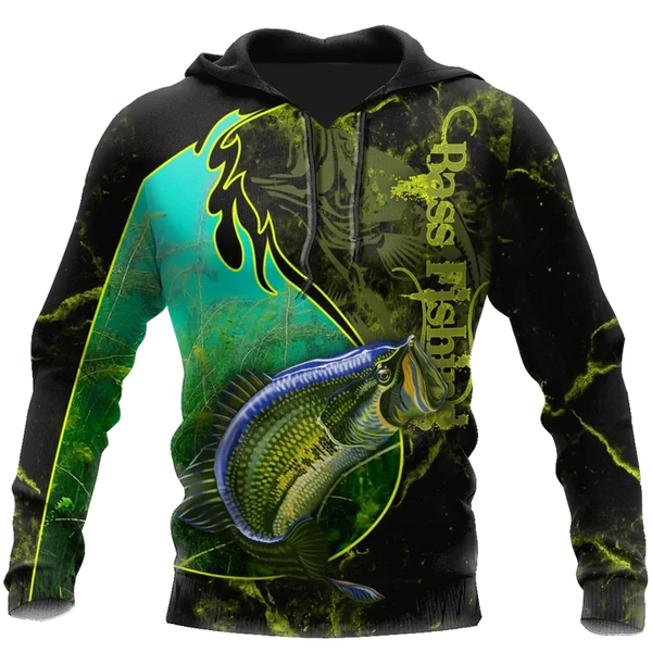 Maxcorners BASS Fishing 3D Hoodie