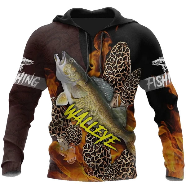 Maxcorners WALLEYE Fishing 3D Hoodie