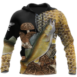 Maxcorners WALLEYE Fishing 3D Hoodie