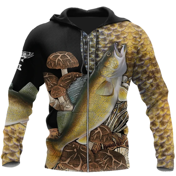 Maxcorners WALLEYE Fishing 3D Hoodie