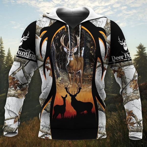 Maxcorners Personalized Name Deer Hunting 5 All Over Printed Unisex Shirt