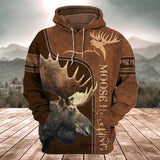 Maxcorners Moose Hunting All Over Printed Unisex Shirt