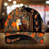 Maxcorners Beautiful Deer Hunting Camo Personalized Cap 3D