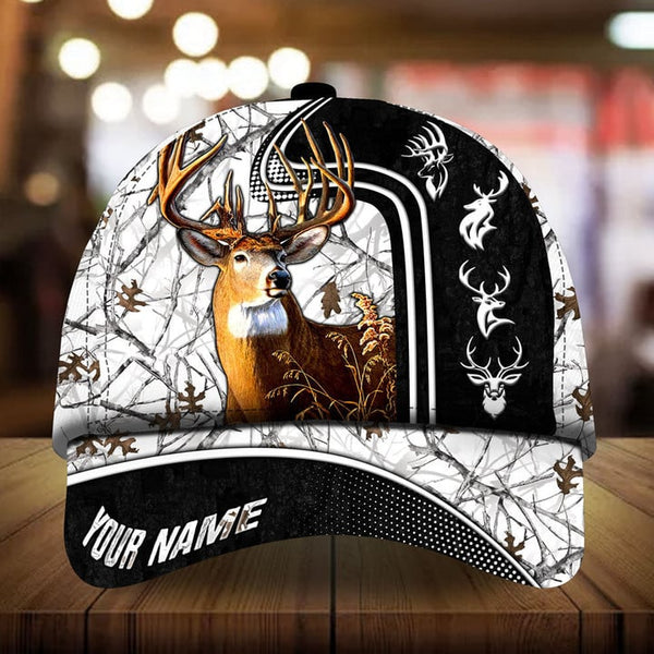 Maxcorners Beautiful Deer Hunting Camo Personalized Cap 3D