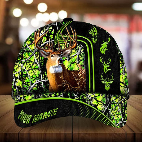 Maxcorners Beautiful Deer Hunting Camo Personalized Cap 3D