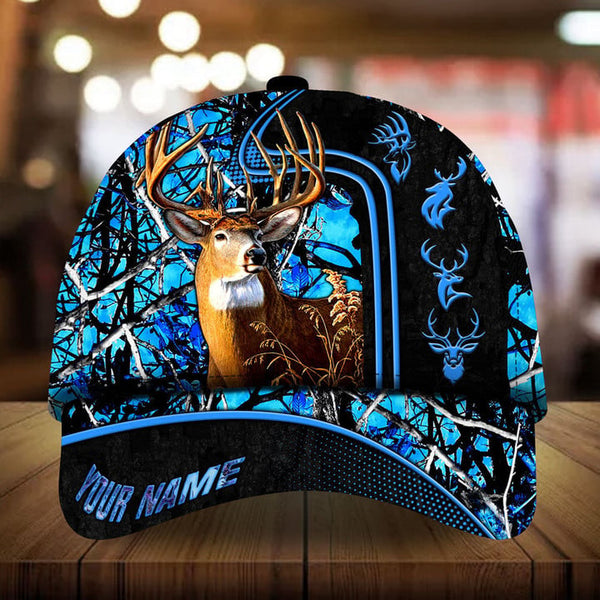 Maxcorners Beautiful Deer Hunting Camo Personalized Cap 3D