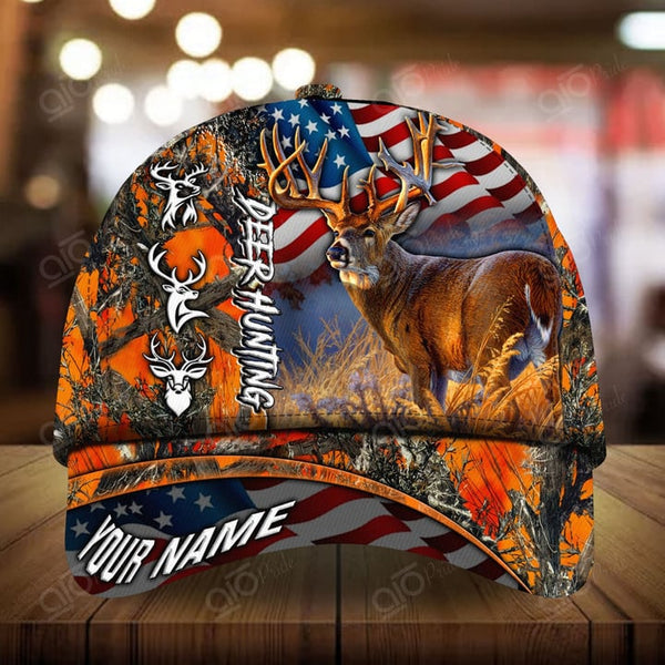 Maxcorners Pride Hagre Zumjyre Deer Hunting Personalized Hats 3D Multicolored