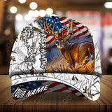 Maxcorners Pride Hagre Zumjyre Deer Hunting Personalized Hats 3D Multicolored