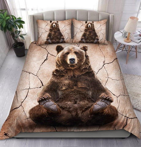 Maxcorners Funny Bear Hunting All Over Printed Bedding Set