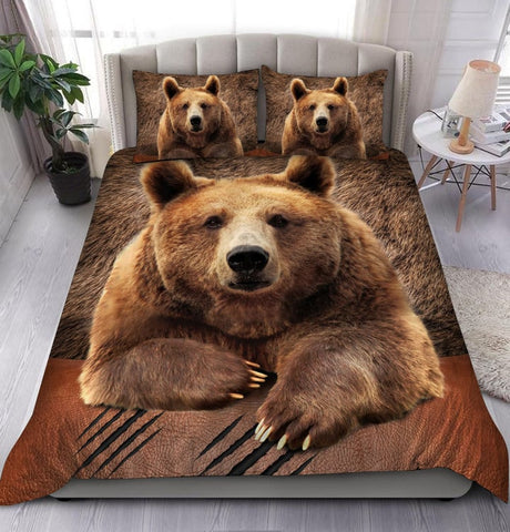 Maxcorners Bear Q2 Hunting All Over Printed Bedding Set
