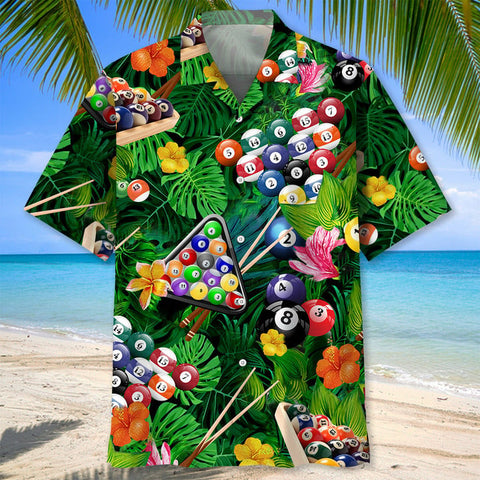 Maxcorners Billiard Tropical Hawaiian Shirt