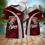 Maxcorners Bass Fishing Customize Name 3D Shirts