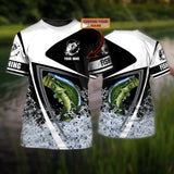 Maxcorners Bass Fishing Customize Name 3D Shirts