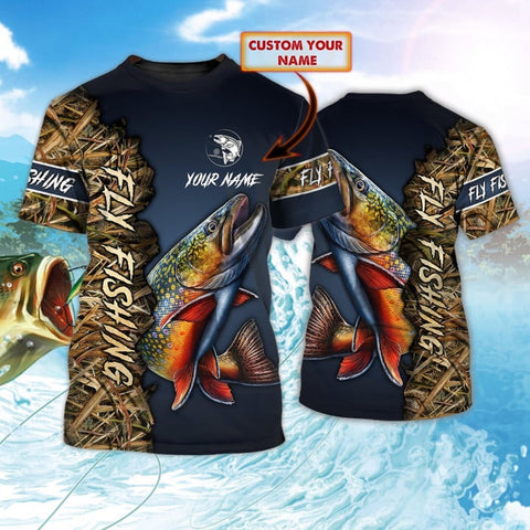 Maxcorners Fly Fishing Customize Name 3D Shirts