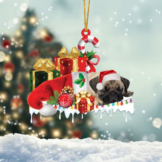 MAXCORNERS TRICOR CORGI MERRY CHRISTMAS HANGING ORNAMENT