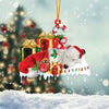 MAXCORNERS HUSKY MERRY CHRISTMAS HANGING ORNAMENT