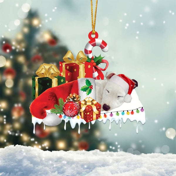 MAXCORNERS HUSKY MERRY CHRISTMAS HANGING ORNAMENT