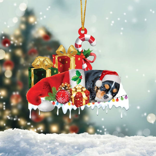 MAXCORNERS SCHNAUZER MERRY CHRISTMAS HANGING ORNAMENT