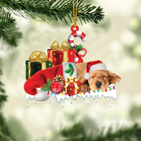 MAXCORNERS POMERANIAN 2 MERRY CHRISTMAS HANGING ORNAMENT