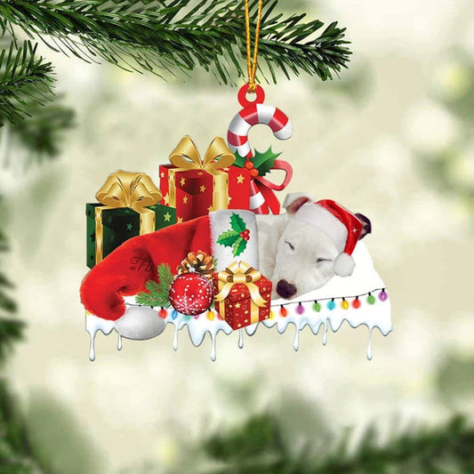 MAXCORNERS HUSKY MERRY CHRISTMAS HANGING ORNAMENT