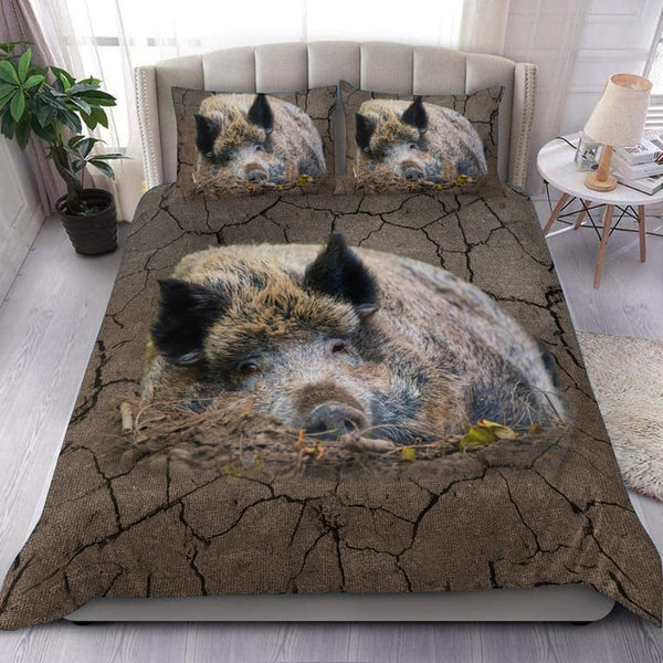 Maxcorners Boar Hunting All Over Printed Bedding Set