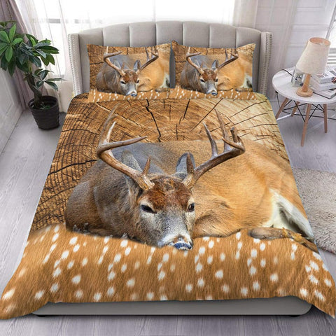 Maxcorners Deer Couple All Over Printed Bedding Set