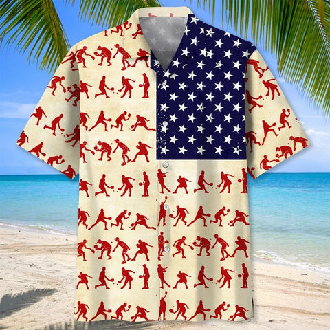 MaxCorners Pickleball USA 3D Hawaiian Shirt