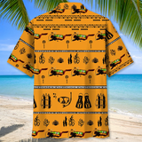 Maxcorners Scuba Diving Vintage Tool Colorful Hawaiian Shirt