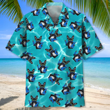 Maxcorners Scuba Diving Mask Dog Colorful Hawaiian Shirt