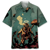 Maxcorners Scuba Diving Gray Colorful Hawaiian Shirt