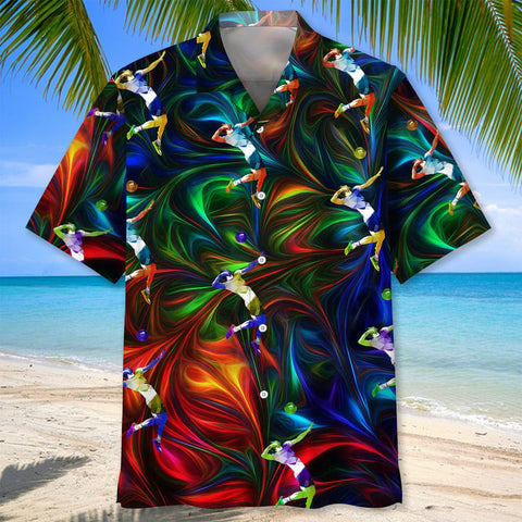 Maxcorner Volleyball Colorful Hawaiian Shirt