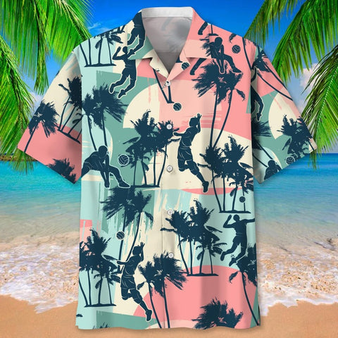 Maxcorner Volleyball Tree Patern Hawaiian Shirt