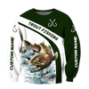Maxcorners TROUT GONE Fishing 3D Hoodie
