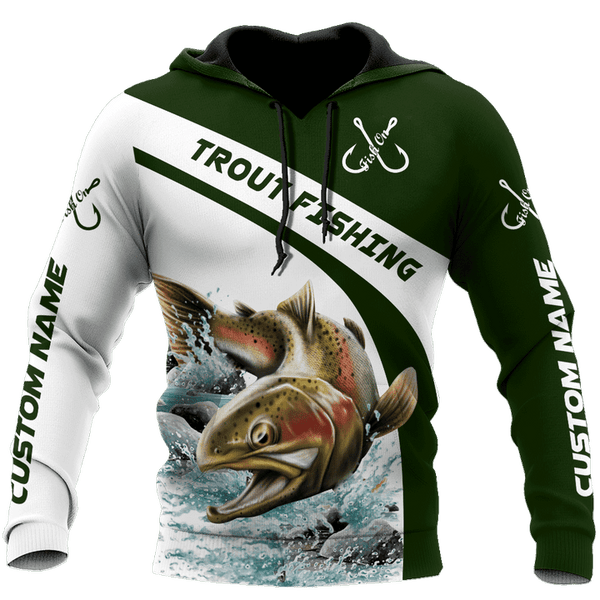 Maxcorners TROUT GONE Fishing 3D Hoodie