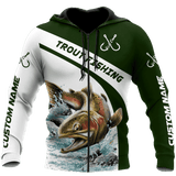 Maxcorners TROUT GONE Fishing 3D Hoodie