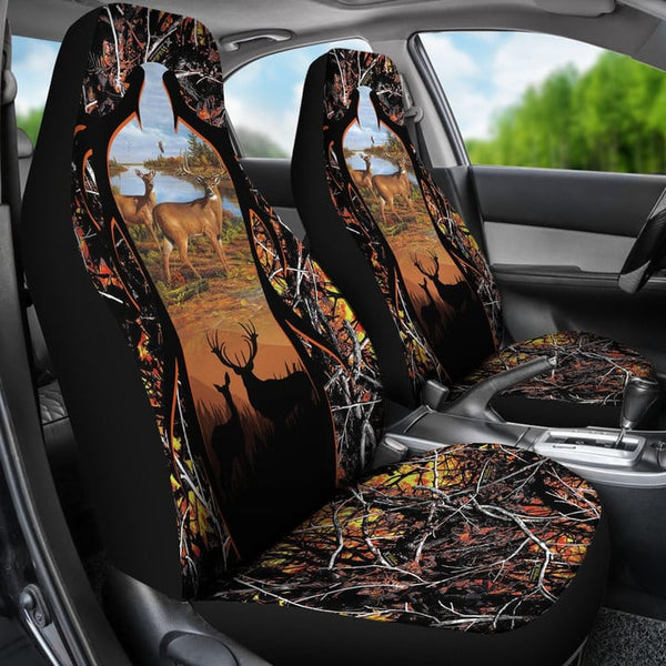 Maxcorners DEER HUNTING CAMO Car Seat Covers