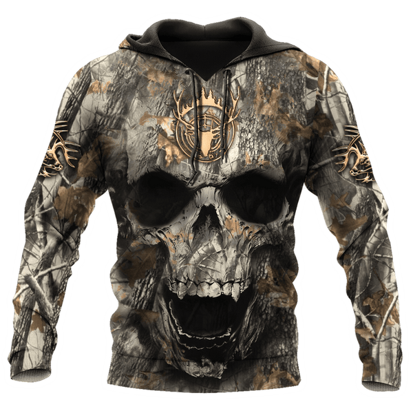 Maxcorners Deer Skull Hunting Custom Name Shirt 3D All Over Printed Clothes