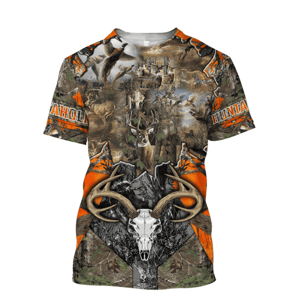 Max Corner WHITETAIL Huntaholic HUNTER 3D PRINTED UNISEX SHIRTS Gift For Hunter