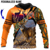 Maxcorners Deer Hunting For Hunter Orange Camo Custom Name Shirt 3D All Over Printed Clothes