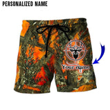 Maxcorners Deer Hunting For Hunter Orange Camo Custom Name Shirt 3D All Over Printed Clothes