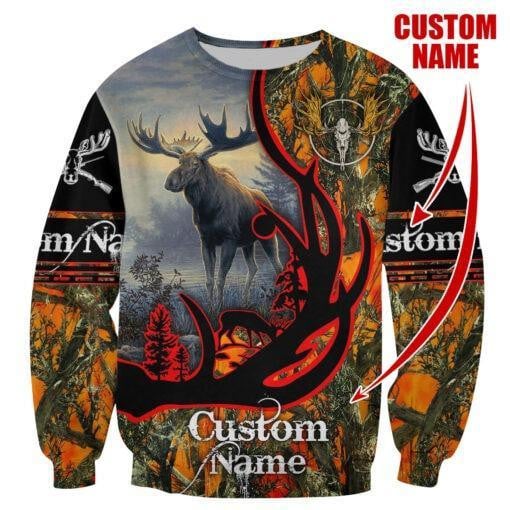 Max Corner ALL OVER PRINTED CUSTOMIZED MOOSE HUNTING SHIRTS Gift For Hunter